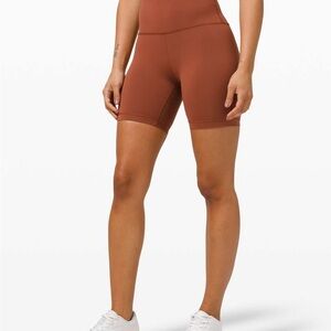 Lululemon Wunder Train High-Rise Short 6" Dark Terracotta